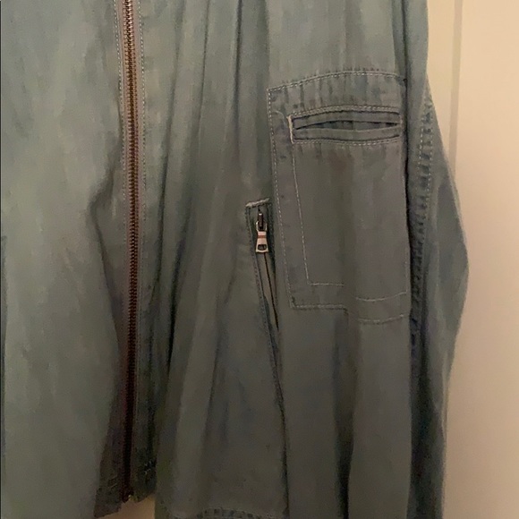 BCBG chambray zip up jacket - Picture 2 of 3